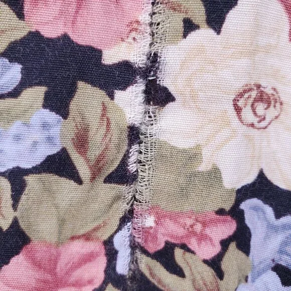 Vintage ED Michaels Melanie Drucker Floral Tea Midi A-line Cottagecore Dress - Picture 16 of 16